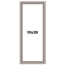 10x28 Frame Grey Real Wood Picture Frame Width 1.25 inches | Interior Frame Depth 0.5 inches | Hans