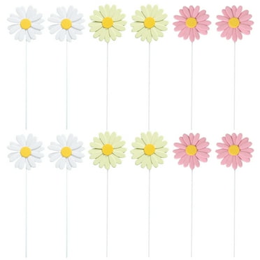 jojofuny Flower Toppers White Cheese Anniversary 30Pack