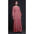 thumbnail image 2 of Bimba Robe Longue Élastique Décontractée d'Été à Imprimé Feuilles de Thé pour Femmes - Grande Taille, 2 of 5