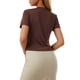 thumbnail image 3 of Blusas de verano para mujer, camiseta ajustada de manga corta con cuello redondo, ropa de calle XBTCLXEBCO short sleeve, 3 of 6