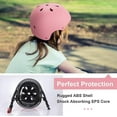 thumbnail image 3 of Kids Bike Helmet for Toddlers 3-8 Years, Adjustable Lightweight Multi-Sport Protection for Cycling & Skateboarding - Pink, 3 of 7
