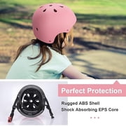 Kids Bike Helmet for Toddlers 3-8 Years, Adjustable Lightweight Multi-Sport Protection for Cycling & Skateboarding - Pink