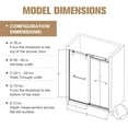 thumbnail image 6 of 56-60" W x 76" H Shower Door, Double Sliding Frameless Shower Door with Premium 3/8 Inches (10mm) Thick SGCC Tampered Glass, Soft Close, Explosion-Proof Film, 6 of 8