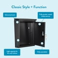 thumbnail image 4 of Architectural Mailboxes Chelsea™ Locking, Vertical Wall-Mounted Mailbox for Outside, Metal Galvanized Steel Small Mail box with Lock and Key Drop Box, Black, 4 of 7