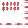 thumbnail image 2 of Bearachild 1 Juego de Mini suministros de decoración de pasteles, soporte para globos, herramientas para hornear, decoraciones de feliz cumpleaños, Fucsia 10piezas Bearachild CBP200102, 2 of 4