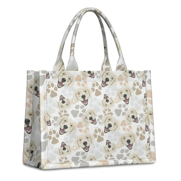 Large Capacity Tote Bag,Cute Golden Retriever Handbag Fashion Luxury Tote Bag,15.7"x13"x 5.1" Inches,Laptop Compatible