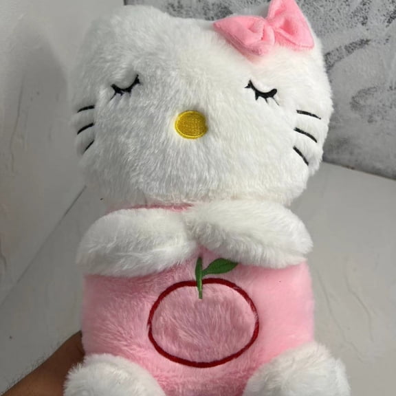 New Breath Sound Light Cute Kitty Cat KRM  Coaxing To Sleep Music Soothing Action Figure Doll KT Plush Doll Comfort Toy