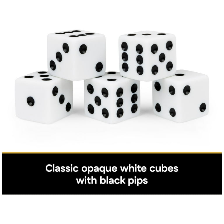 Cardinal 5-Pack Dice Set for Family Game Night, 6-Sided Plastic