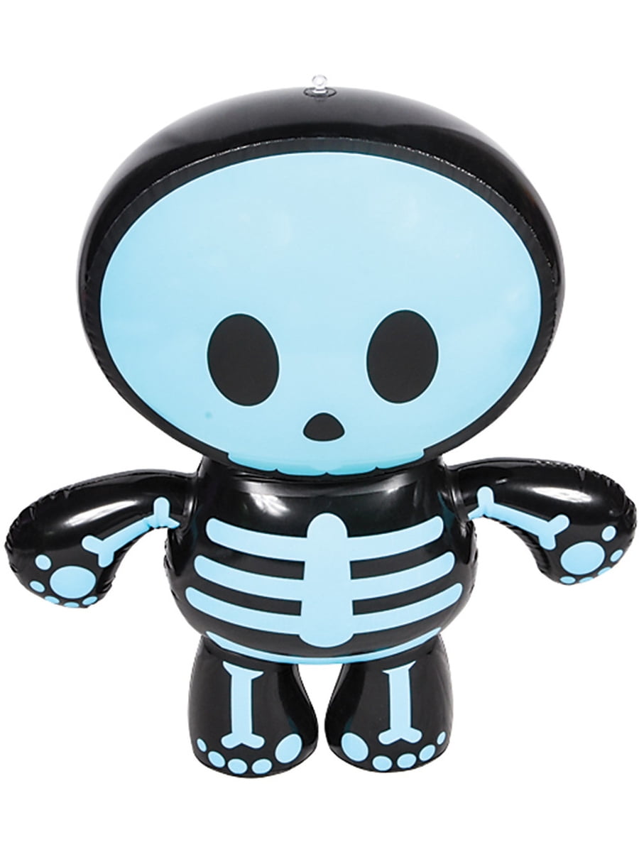 24" Inflatable Blue Haunted Skeleton Buddy Halloween Zombie Decoration