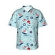 thumbnail image 1 of Balery Sailboats Anchors Camisas hawaianas de manga corta para hombre, camisas playeras de corte holgado, camisas de vacaciones con botones,Large, 1 of 7