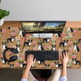 thumbnail image 4 of Long Mouse Pads for Desk,Boston Terrier and Flower Desk Mats on Top Of Desks, Desk Mouse Pad Extra Large with 3mm Non-Slip Base and Stitched Edge for Gaming,Office,Work,Home 47.3"x23.6", 4 of 6