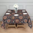 thumbnail image 3 of Pioneer Flower Floral Print Pattern Square Tablecloth, Waterproof Wipeable Spillproof Washable Table Cover for Home Kitchen Party Decor, 52"x52", 3 of 6