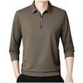 thumbnail image 2 of Blusa y camisa de manga larga con cuello vuelto para hombre, informal, con estampado y cremallera, de poliéster., 2 of 7