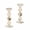 Silver Tone, variant on Pair of Jewish Shabbat Candle Holders – Elegant Silver-Tone or Yellow Gold Tone Sabbath Candlesticks for Shabbos, Holidays & Jewish Home Décor (Silver Tone)