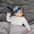 thumbnail image 4 of Zufioo Japanese Water Wave Baby Beanie Hats Soft Knotted Caps for Infant Baby Girls Boys Caps 0-6 Months, 4 of 5