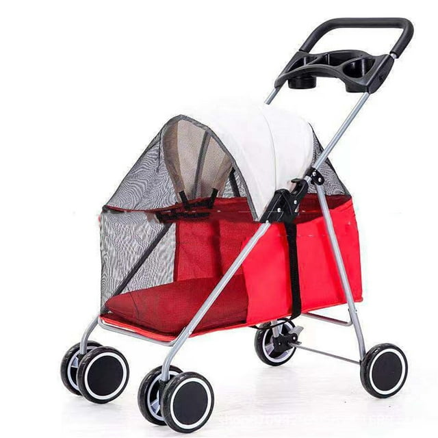 Poussette pour Animaux de Compagnie Portable Pliable Petite Poussette pour Animaux de Compagnie Chien Chats Lapins Poussette d'Extérieur Fournitures pour Animaux de Compagnie d'Extérieur Poussettes pour Chiens Poussette pour Animaux de Compagnie Poussettes pour Chats Poussette Pliante pour Animaux de Compagnie Petit Animal de Compagnie