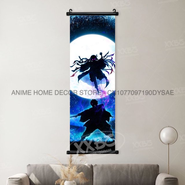 Demon Slayer Anime Canvas and PVC Wall Art Scrolls for Home Decor Various Sizes