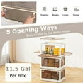thumbnail image 5 of GVN 3-Pack Stackable Storage Bins with Lids with 5 Opening Ways-11.5 Gal, 5 of 7