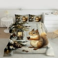 thumbnail image 2 of jejeloiu Cartoon Squirrel Queen Comforter Set,Wild Pine Cone Bedding Sets,Merry Christmas Bedding Comforter Set For Teens,Ultra Soft Home Decor Reversible,3pcs, 2 of 8