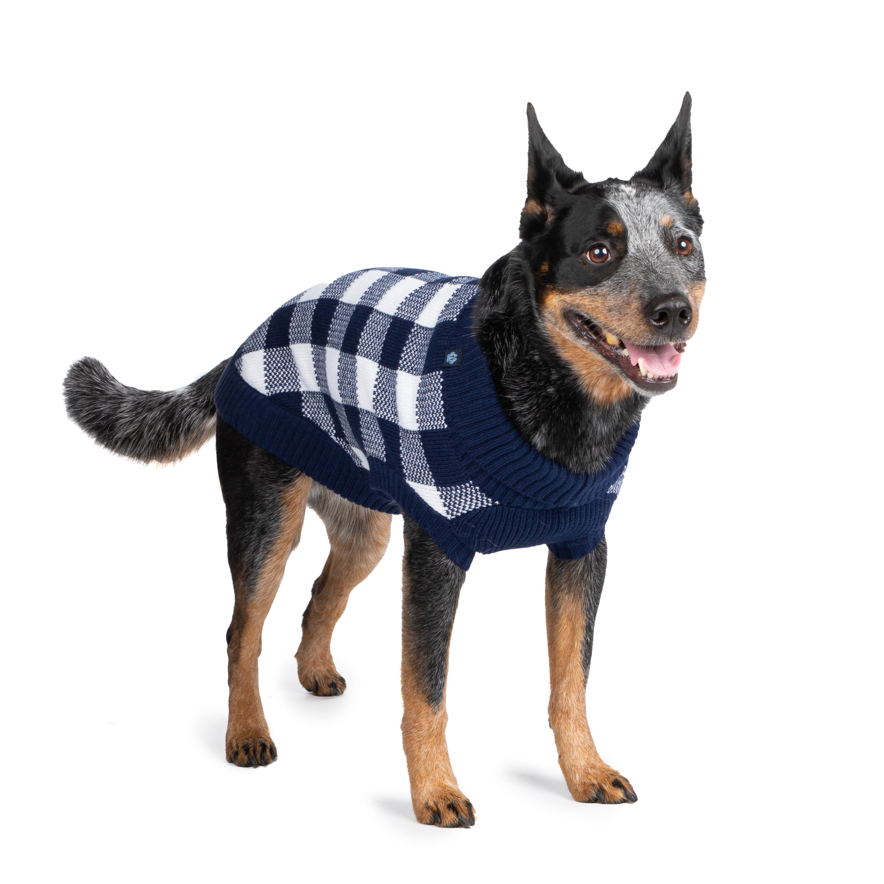 Gap Pet, Dog Clothes, Blue Buffalo Plaid Pet Sweater