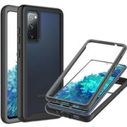 CoverON Samsung Galaxy S20 FE 5G Phone Case, Military Grade Full Body Rugged Slim Fit Clear Cover, Black
