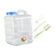 thumbnail image 3 of Contenedor de agua, cubo de almacenamiento de agua de 20 litros de capacidad, multiusos, con asa de transporte, dispensador de bebidas para conducción Azul, 3 of 8