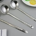thumbnail image 3 of Utensilios para servir cubiertos de acero inoxidable, espumadera, cuchara ranurada/cucharón de sopa, juego de utensilios para servir, 10 Uds., 3 of 5
