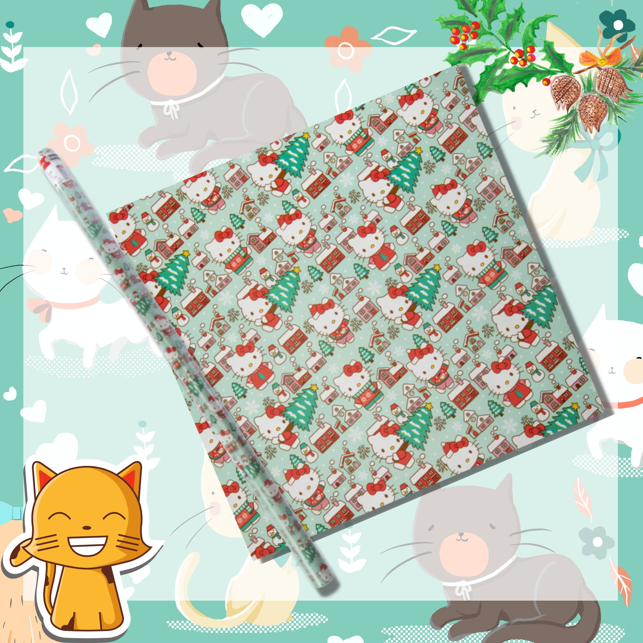 Hello Kitty Gift Wrap Wrapping Paper 50x70cm or Card Birthday Valentines  Day