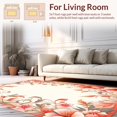thumbnail image 2 of ODIKA 3'x5' Machine Washable Non-Slip Area Rug, Whimsical Floral Burst Artistic Floor Covering High Traffic Rug, Peach, 216590, 2 of 7