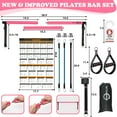 thumbnail image 4 of Upgraded Pilates Bar Kit –39” Adjustable Exercise Equipment for Men, Women with 6X 20, 30, 40 lbs Resistance Bands with Adjustment Buckle – Pilates Equipment for Home Workouts for All Fitness Levels, 4 of 8