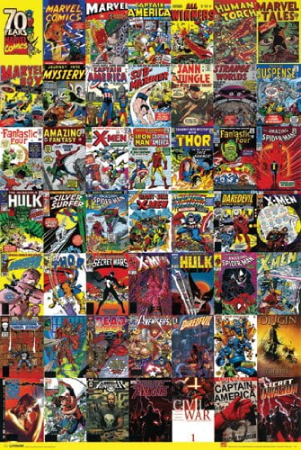 Marvel Heroes Covers Poster New 24x36 - Walmart.com