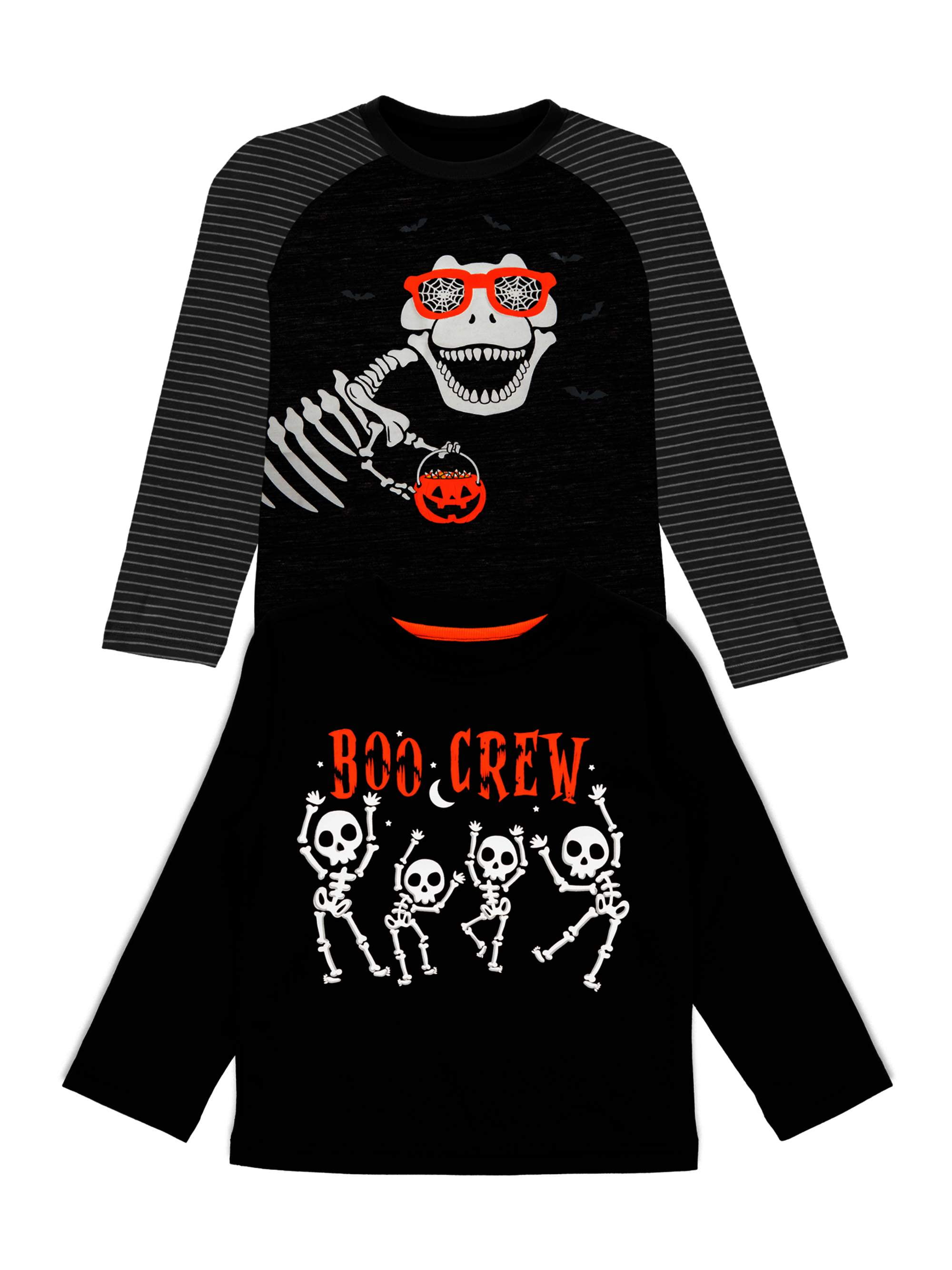 Download Halloween Halloween Toddler Boys Graphic Long Sleeve T Shirts 2 Pack Walmart Com Walmart Com