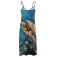 thumbnail image 5 of Nautical Green Sea Turtles Sleeveless Dress Woman Fashion Long Dresses Women's Summer Suit Dress Summer 2025 Women, 5 of 7