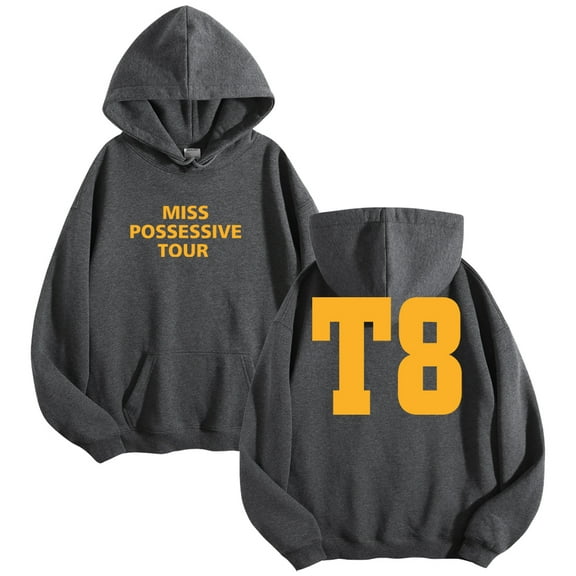Tate McRae T8 Hoodie 2025 Miss Possessive Tour Long Sleeve Streetwear Men Women Hooded Sweatshirt