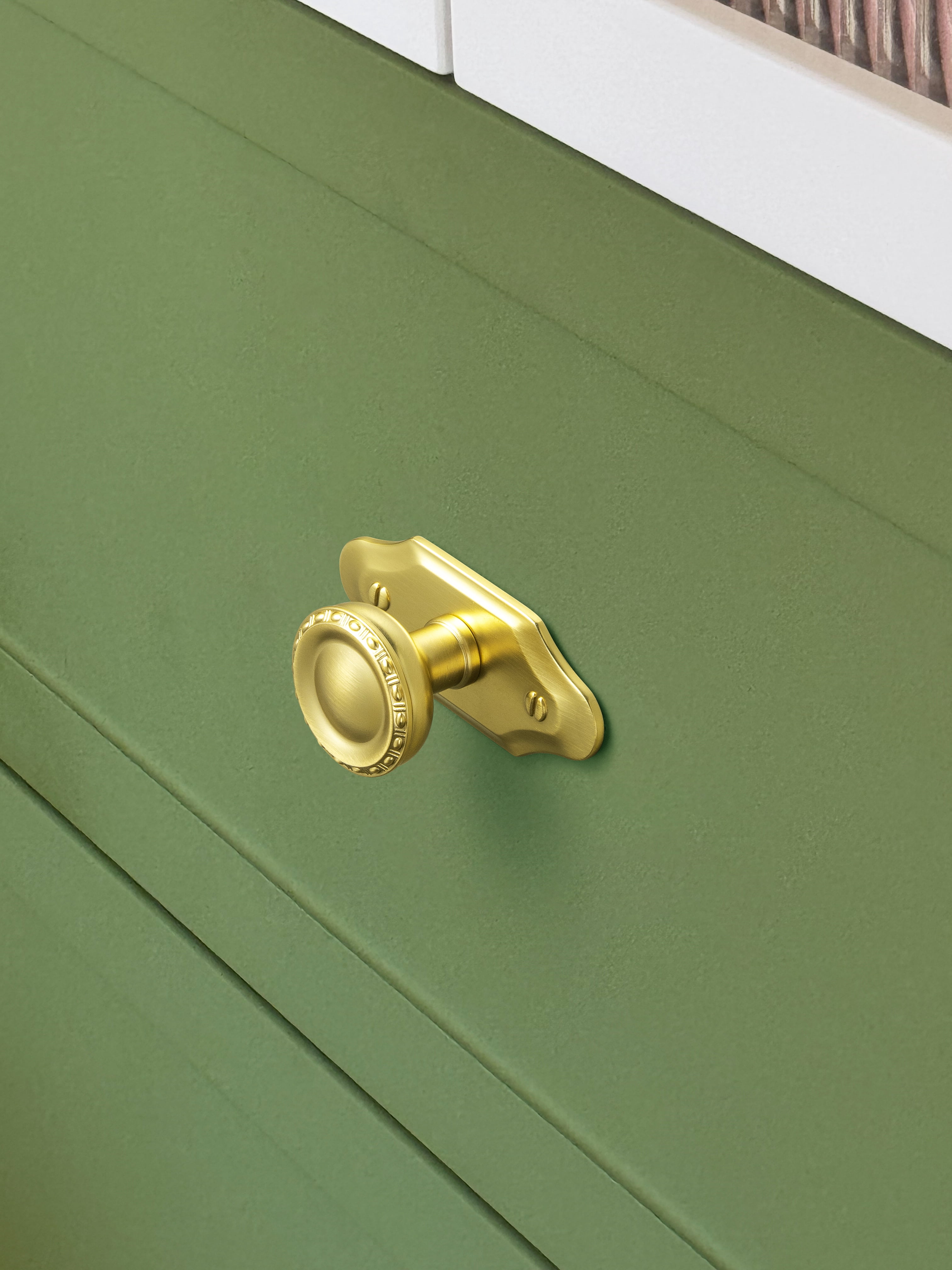 Goo-Ki 6 Pack Brushed Gold Cabinet Knobs with Backplate for Drawer Cupboard, Vintage Bronze 1.3" Dia Drawer Knob Pulls Handle Zinc Alloy Hardware