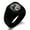 Black, variant on Stainless Steel Tribal Dragon Yin Yang Engraved Square Flat Top Biker Style Polished Signet Ring