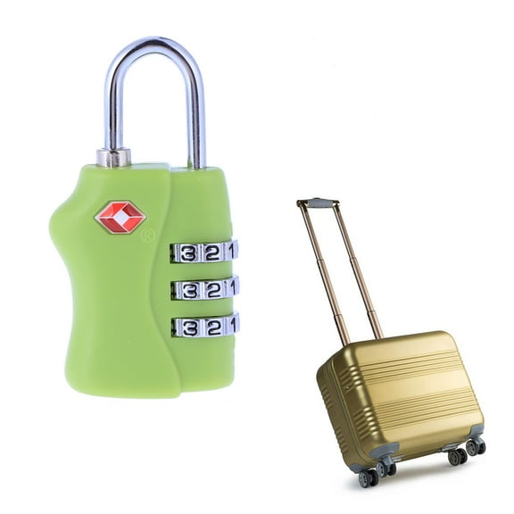 OATIPHO Luggage Anti Theft Lock TSA Approved Travel Locks Zinc Alloy Green 1Pack