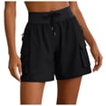 thumbnail image 1 of Fsqjgq Shorts Cargo de Randonnée pour Femmes Vêtements d'Été Taille Haute Shorts en Molleton Décontractés Short de Détente, 1 of 9
