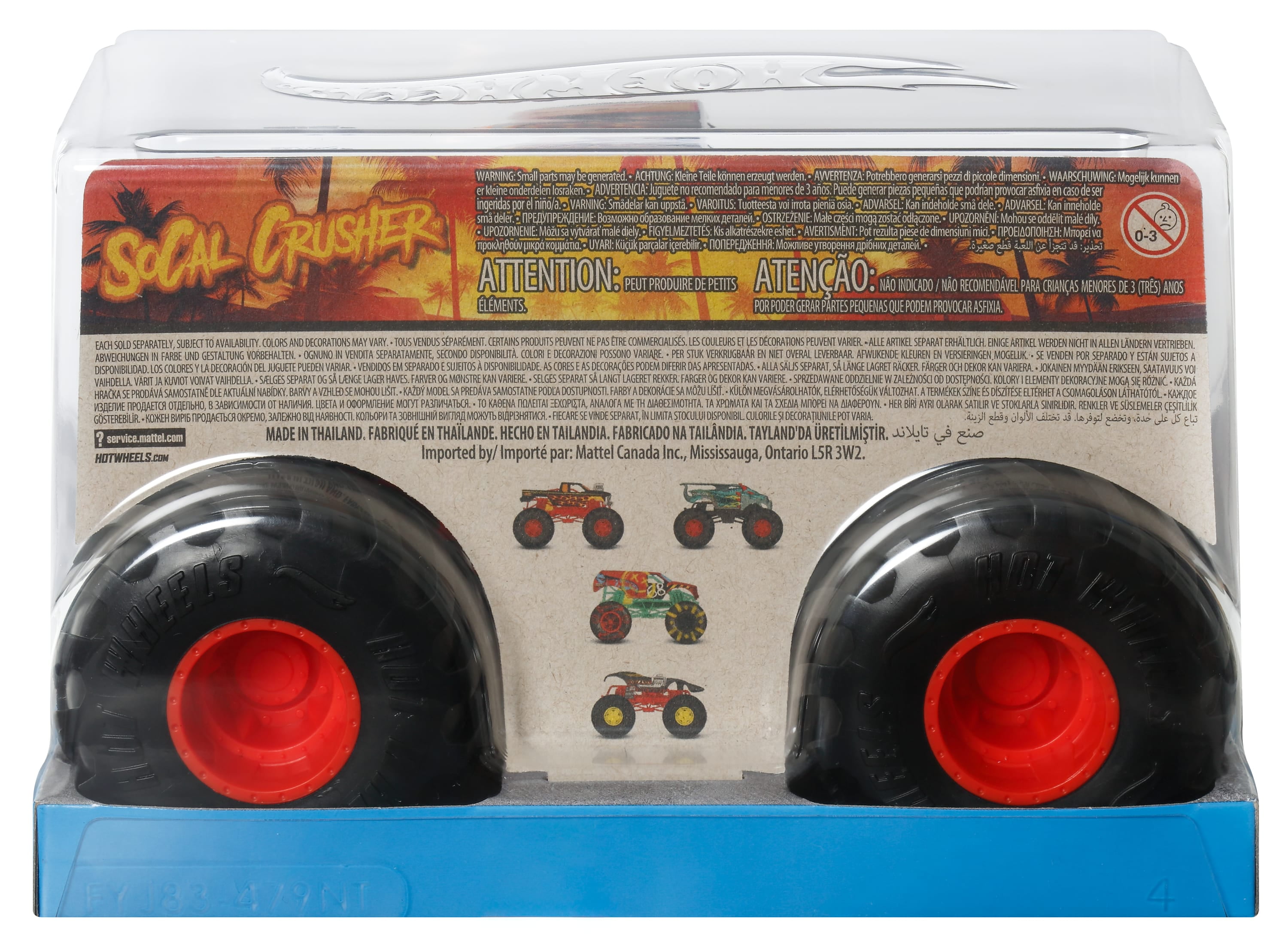 Hot Wheels Monster Trucks Camion surdimensionné Échelle1:24
