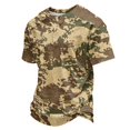 thumbnail image 2 of Camouflage T-shirt for Men Comfortable and Breathable Shirts for Men Short Sleeve Henley V Neck T-Shirt Green Camo Mens T-shirts, 2 of 5