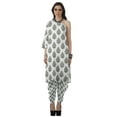 thumbnail image 5 of Moomaya Designer Printed One Shoulder Bell Sleeve Kurti w/ Pants Ethnic Clothing Sets For Women, 5 of 7