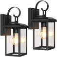 thumbnail image 1 of Luminarias de pared para exterior BesLowe, paquete de 2, impermeables, negras, 1 of 7
