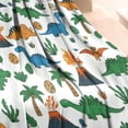 thumbnail image 3 of White Cartoon Dinosaurs Volcanoes Pattern Blanket,Comfortable Soft Flannel Throw Blanket,All Season,Warm Lightweight Blankets for Sofa Bed Couch Living Room Chair,30"x40", 3 of 4