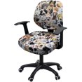 thumbnail image 1 of Office Chair Cover Stretchable Computer Desk Chair Seat Covers 2 Piece Waterproof Swivel Chair Protective Slipcover, 1 of 6