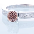 thumbnail image 2 of 1.5 Carat Bestselling Princess Halo Bridal Set with Morganite and Diamond on 10k White Gold, 2 of 3