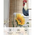 thumbnail image 6 of Bathing Roosters Sheer Curtains 84 Inch Length 2 Panels Set for Living Room/Bedroom, Countryside Sunflower Vintage Burlap Kitchen Curtains Grommet Semi-Sheer Curtains Window Treatments 42"x84"x2, 6 of 7