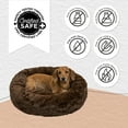 thumbnail image 6 of Best Friends by Sheri Original Calming Donut Dog and Cat Bed, Lux Faux Fur, Dark Brown, Small (23x23") - Helps Provide Anxiety Relief for Pets, 6 of 8