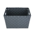 thumbnail image 6 of Mainstays Medium Gray Woven Fabric Decorative Storage Basket, 13 in x 8 in x 10 in, 6 of 16