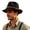 Black, variant on Vintage Woven Hollow‑out Sun Hat Unisex Leather Band Decor Breathable Outdoor Vacation Fedora Hat