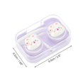 thumbnail image 3 of Unique Bargains 1 Set Contact Lens Case Contact Lens Container Contact Lens Carrier Flower Bunny Pattern 2.6"x1.65"x1.1" Purple, 3 of 5